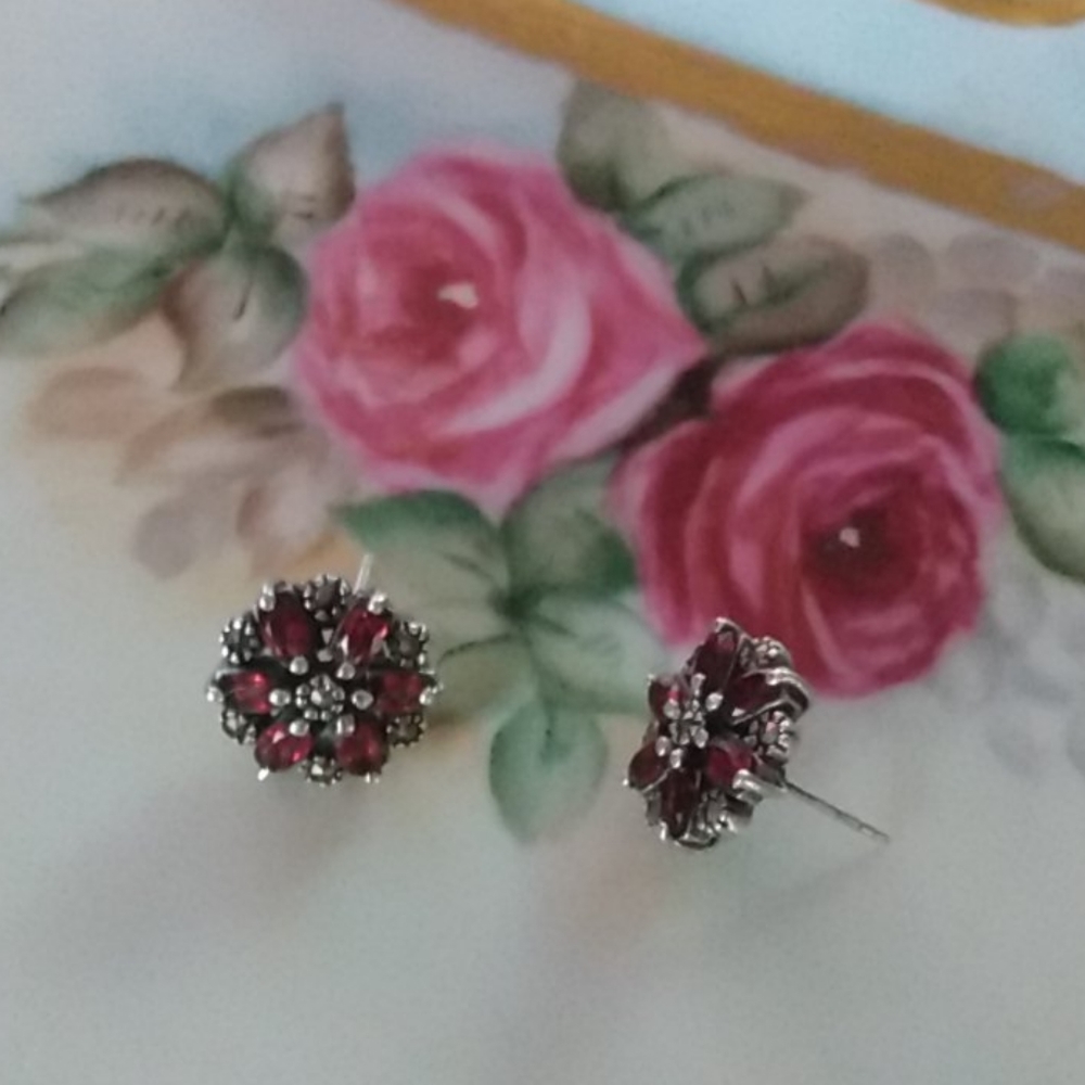 Stunning Genuine Garnet Earrings